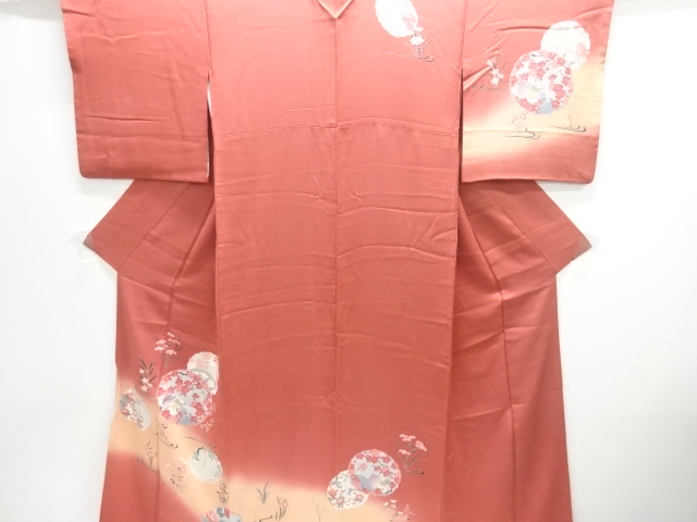 JAPANESE KIMONO / HOMONGI / EMBROIDERY / MANDARIN DUCK & FLOWER